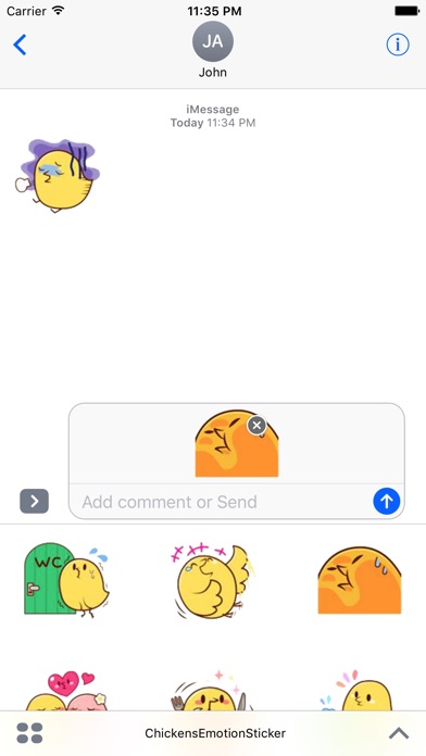 Chickens Emotion Stickers screenshot 2