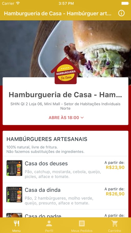 Hamburgueria de Casa Delivery