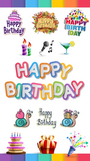 Birthday Party Wishes Stickers