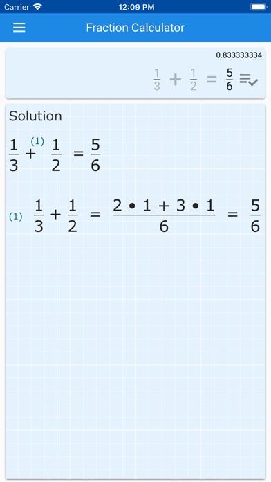 Fraction Calculator & Solution screenshot 2