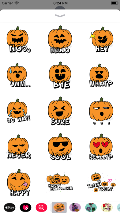 Pumpkin Halloween Stickers Set screenshot 3