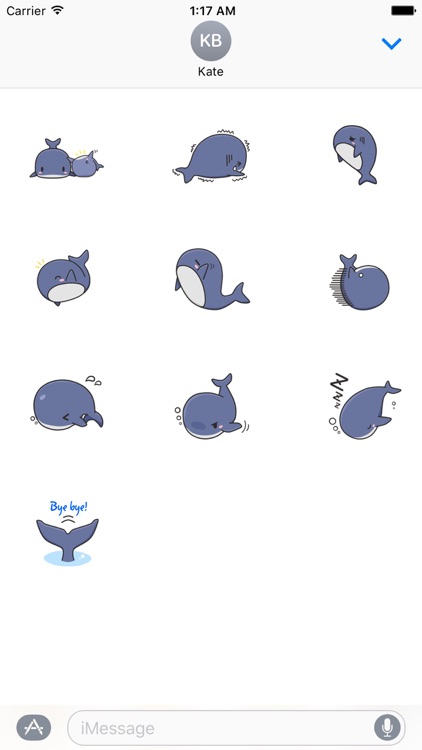 Cute Whale - WhaleMoji Sticker