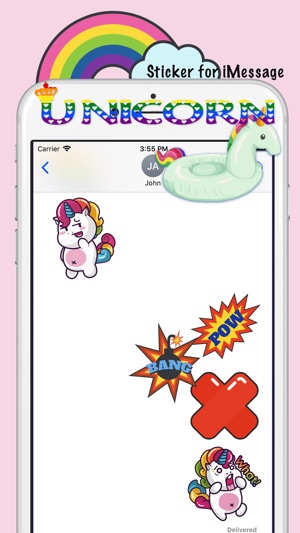 Rainbow Fatty Unicorn Sticker(圖3)-速報App