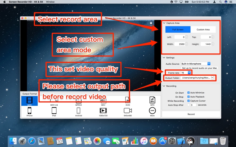Easy Screen Recorder HD Mac 破解版 小巧易用的屏幕录像应用