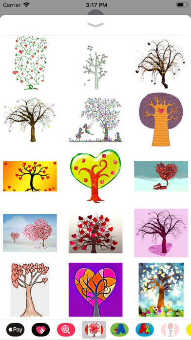 Tree Hearts Sticker Pack screenshot 2