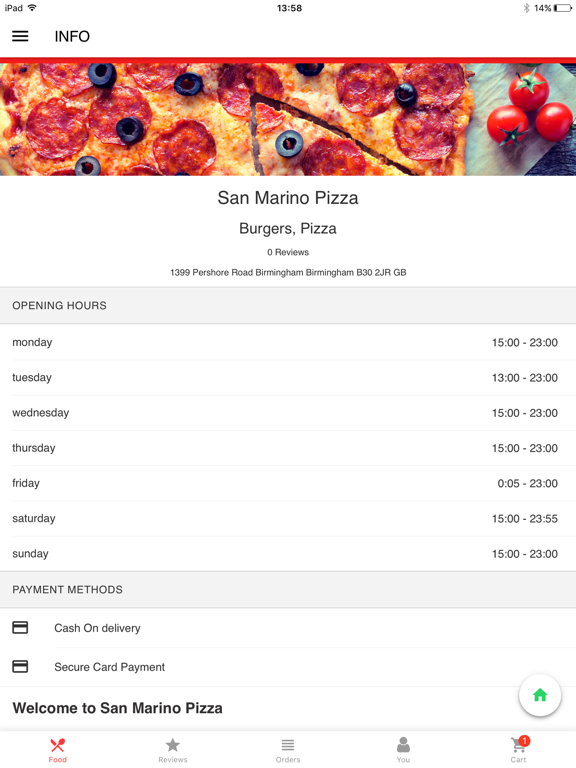 Screenshot #6 pour San Marino Pizza