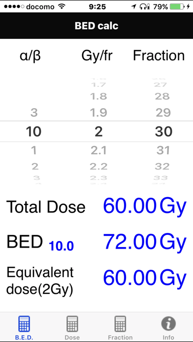 BED計算電卓（生物学的等価線量） screenshot1