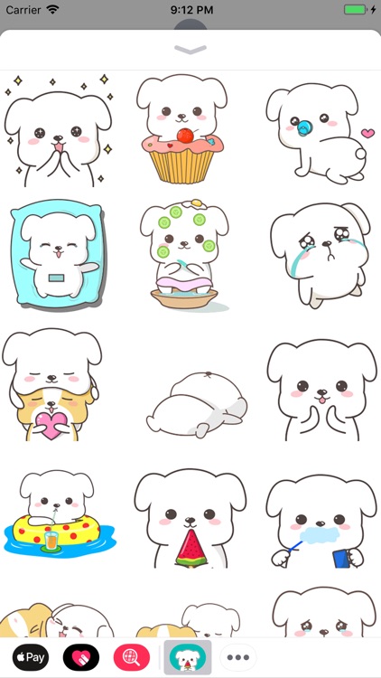 Chubby Puppy Animated Stickers