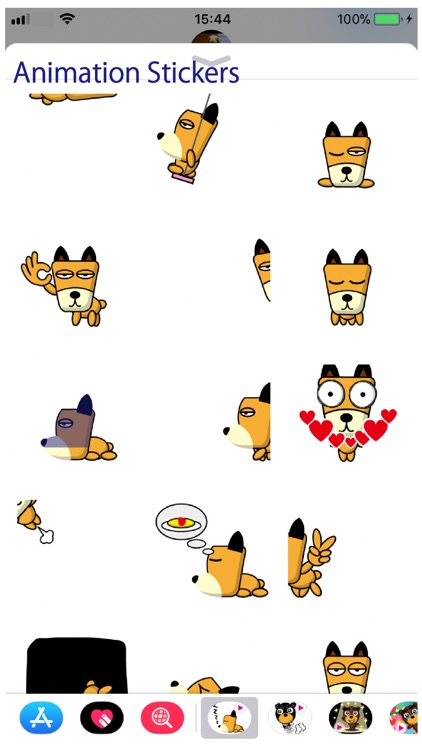 TF-Dog Animation 1 Stickers