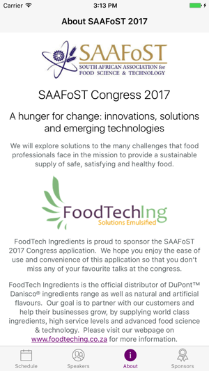 SAAFoST 2017 Congress(圖4)-速報App