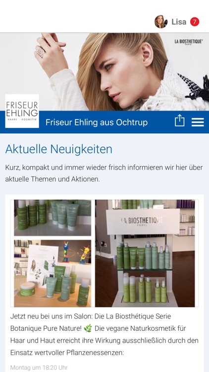 LA BIOSTHETIQUE FRISEUR EHLING