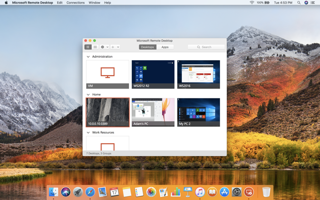 Remote desktop client for mac