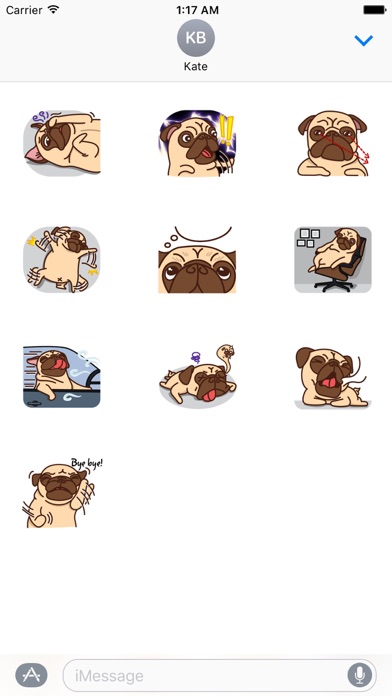 Cute Pug Dog PugMoji Stickers screenshot 3
