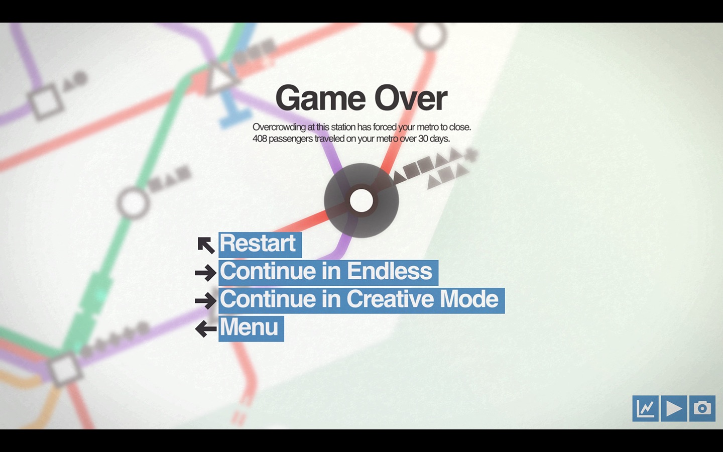 Screenshot do app Mini Metro
