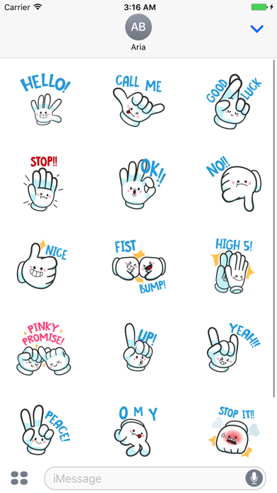 HandMoji Animated Hand Sticker screenshot 4