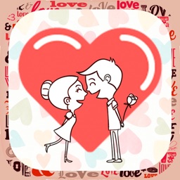 Sweet love stickers to photos