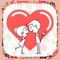 Sweet love stickers to photos