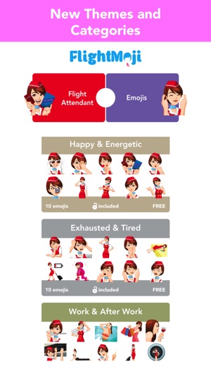 Flight Attendant Emoji Sticker(圖5)-速報App