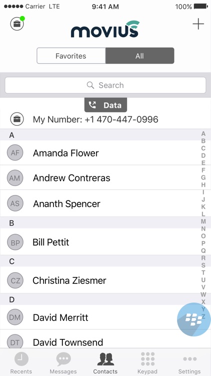 Movius for BlackBerry