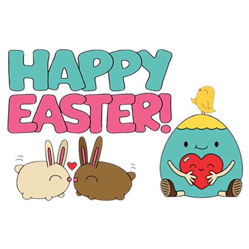 Happy Easter Colorful Sticker icon