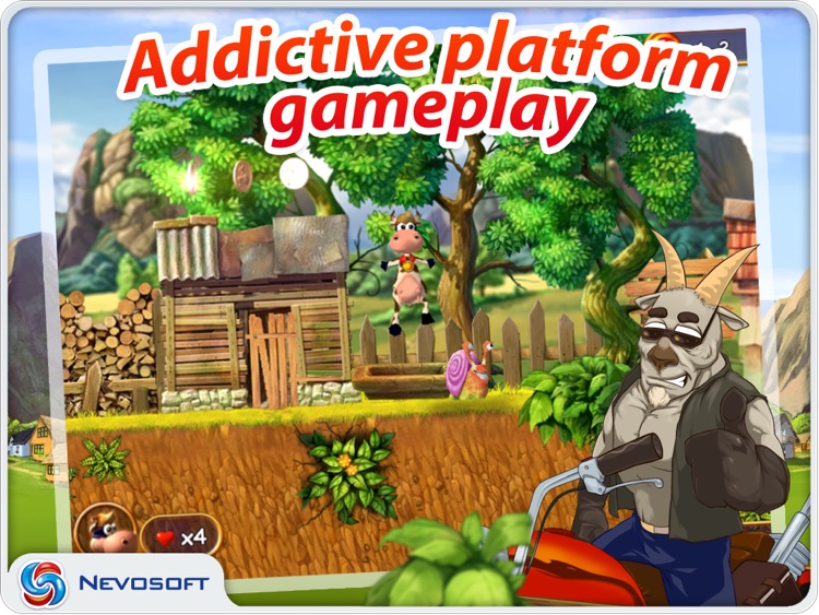 Supercow: funny farm arcade platformer HD Lite