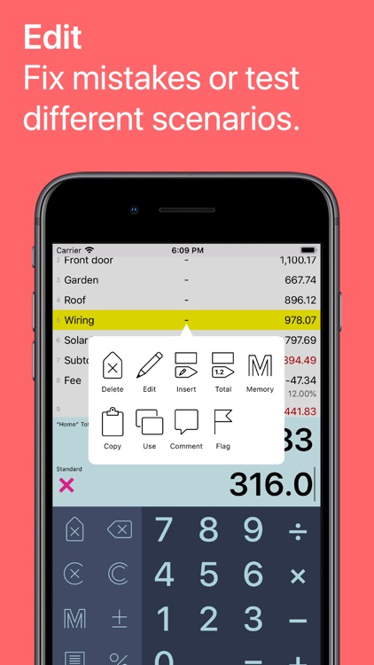Digits Tape Calculator