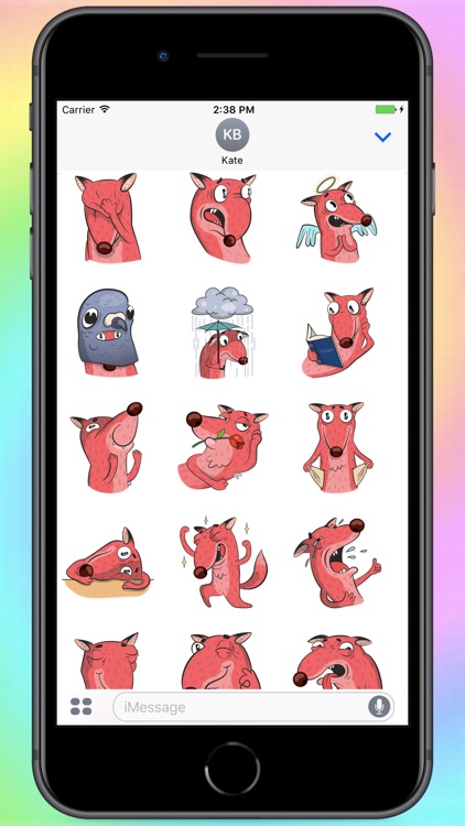 Crazy Red Fox Stickers