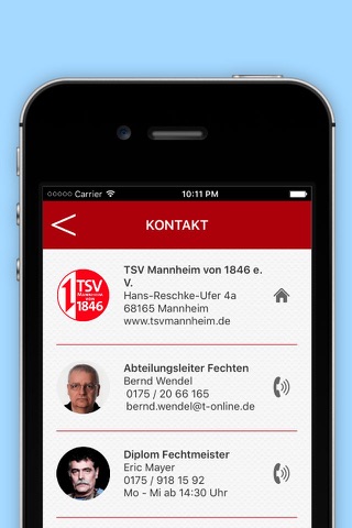 Fechten - TSV Mannheim screenshot 4