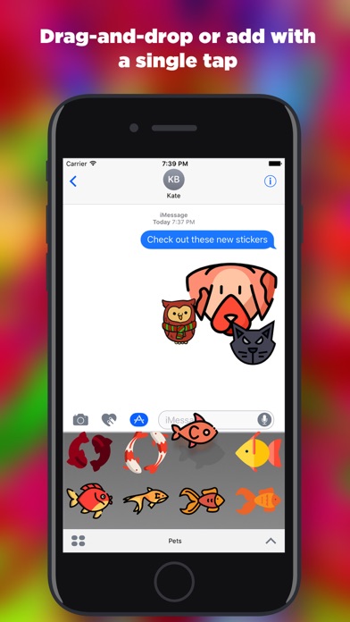 Pets-Virtual Message Stickers screenshot 3