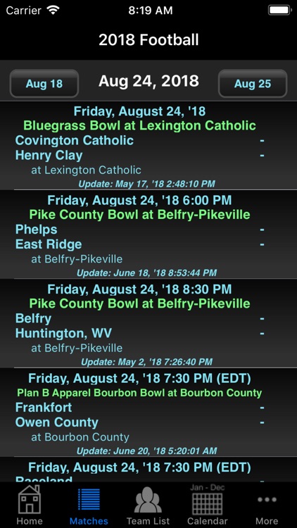 KHSAA/Riherds Scoreboard