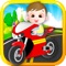 Baby Bike is a fun pretend play motorbike driving app with lots of cool animations for the little one