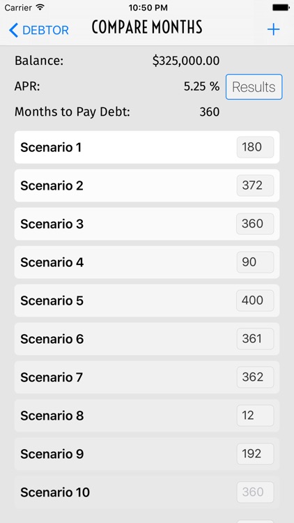 Debtor Debt Pay Off Calculator
