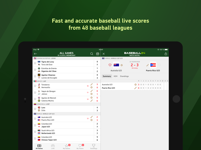 Baseball 24 - live scores