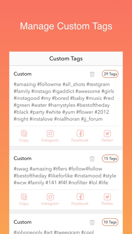Hot Hashtags for Instagram, Facebook & Twitter screenshot-4