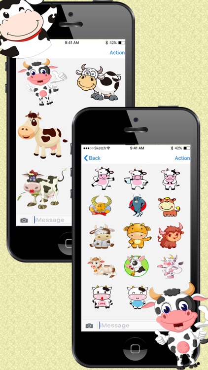 Moody Cow Stickers