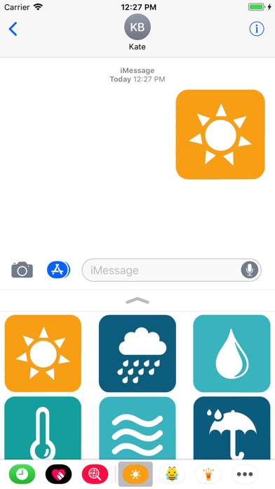 Weather stickers and emoji screenshot 3