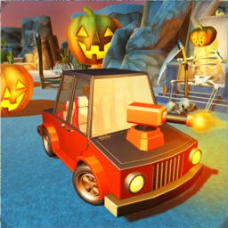 Scary Halloween Shooting Car