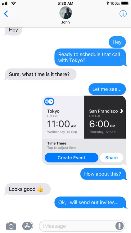 Time There: iMessage Edition