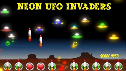 Neon UFO Invaders Pro screenshot 4