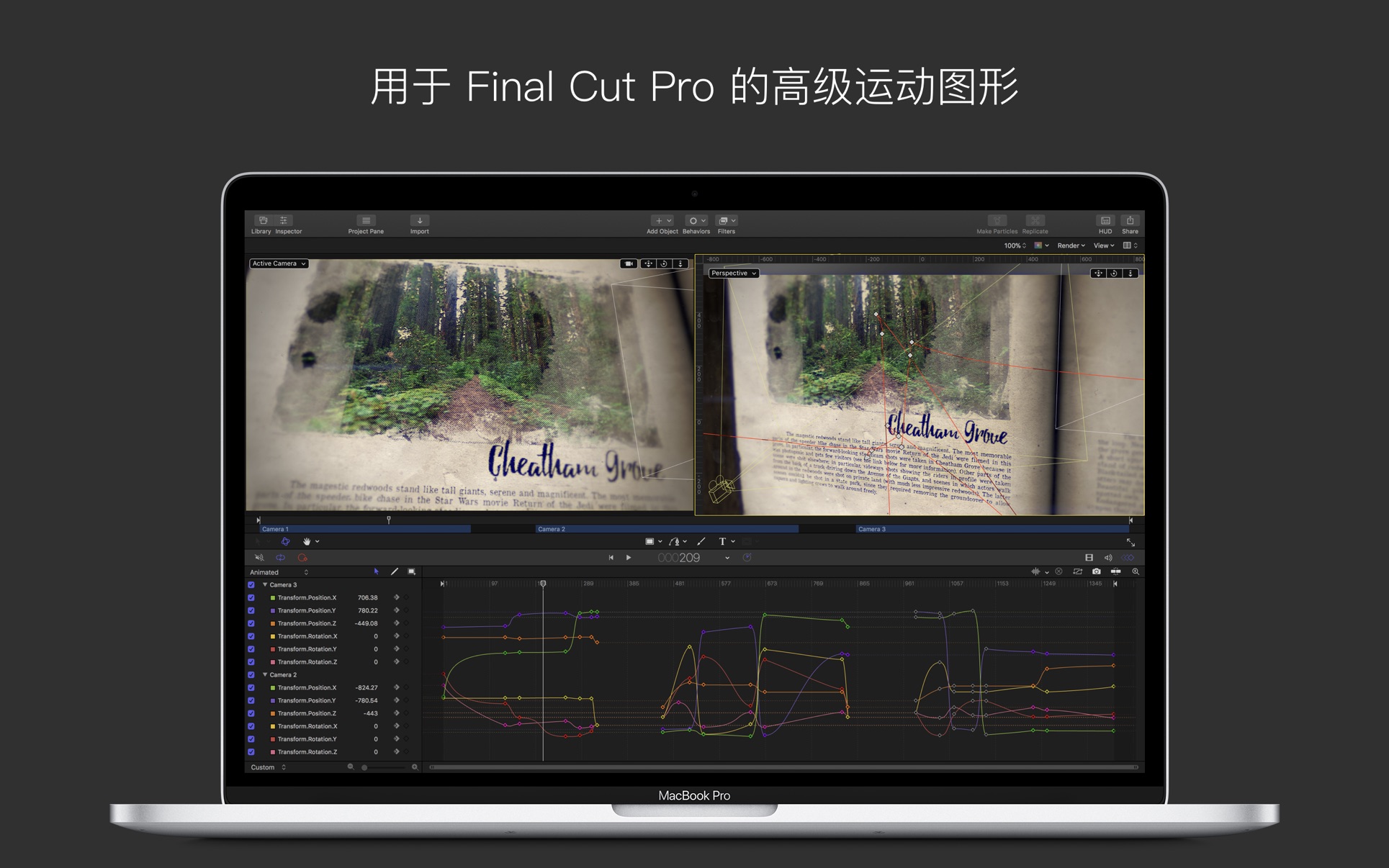 影视编辑 Motion for Mac 5.6.4 中文破解版 FinalCutPro字幕、转场和效果特效软件