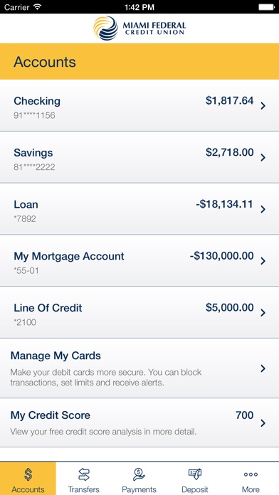 Miami Federal Credit Union App screenshot 3
