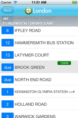 London Next Bus screenshot 2