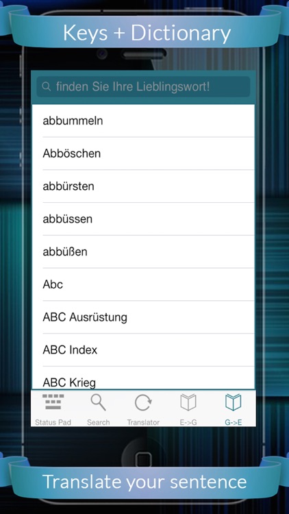 German Eng Dictionary + Keys