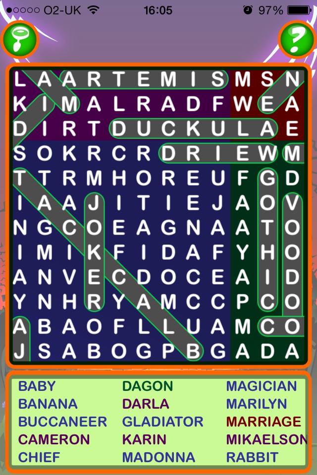 Epic Halloween Word Search - giant wordsearch screenshot 2