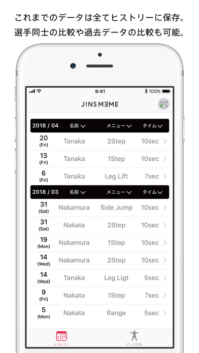JINS MEME 体軸計測のおすすめ画像4