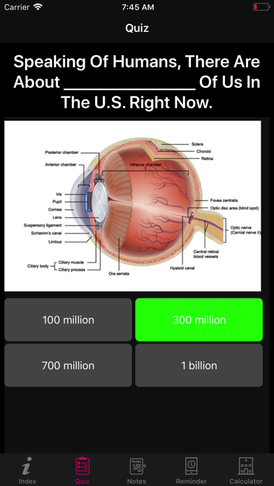 Human Eye Anatomy Fact,Quiz 2k screenshot 4