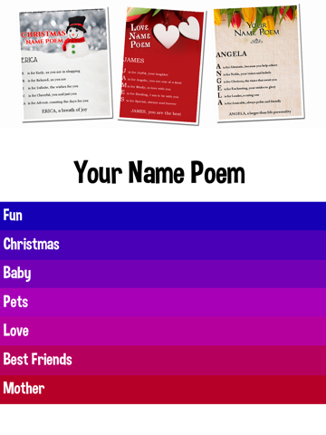Name Poem - Make Acrostic Name Poems and Share With Friends Entertainment
