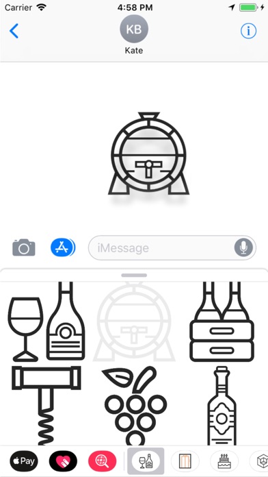 Minimal Wine Stickers screenshot 2
