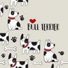 Bull Terrier Puppies Stickers