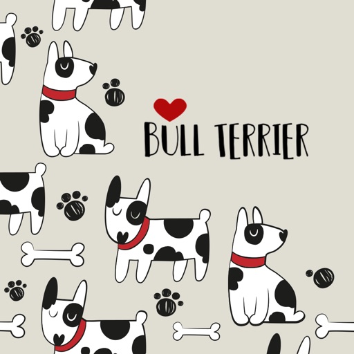 Bull Terrier Puppies Stickers icon
